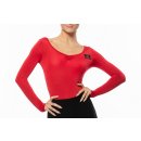 Body taneczne basic czerwony Rozmiar
