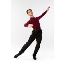 Chemise avec un col roulé bordeaux