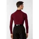 Chemise avec un col roulé bordeaux