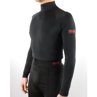 Stehkragen Basicshirt schwarz XL