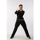 Pantalon de danse latine Vadim noir avec lacets 70