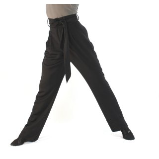 Pantalon de danse latine Vadim noir avec lacets tailor made