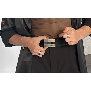 Automatik-Ledergürtel mit Metallschnalle