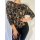 Tanzoberteil „Nadia“ – Elegantes Shirt mit Goldprint in Schwarz