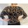 Tanzoberteil „Nadia“ – Elegantes Shirt mit Goldprint in Schwarz