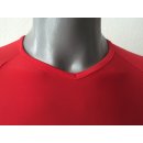 Chemise de danse à manches courtes avec une encolure en V Rouge L